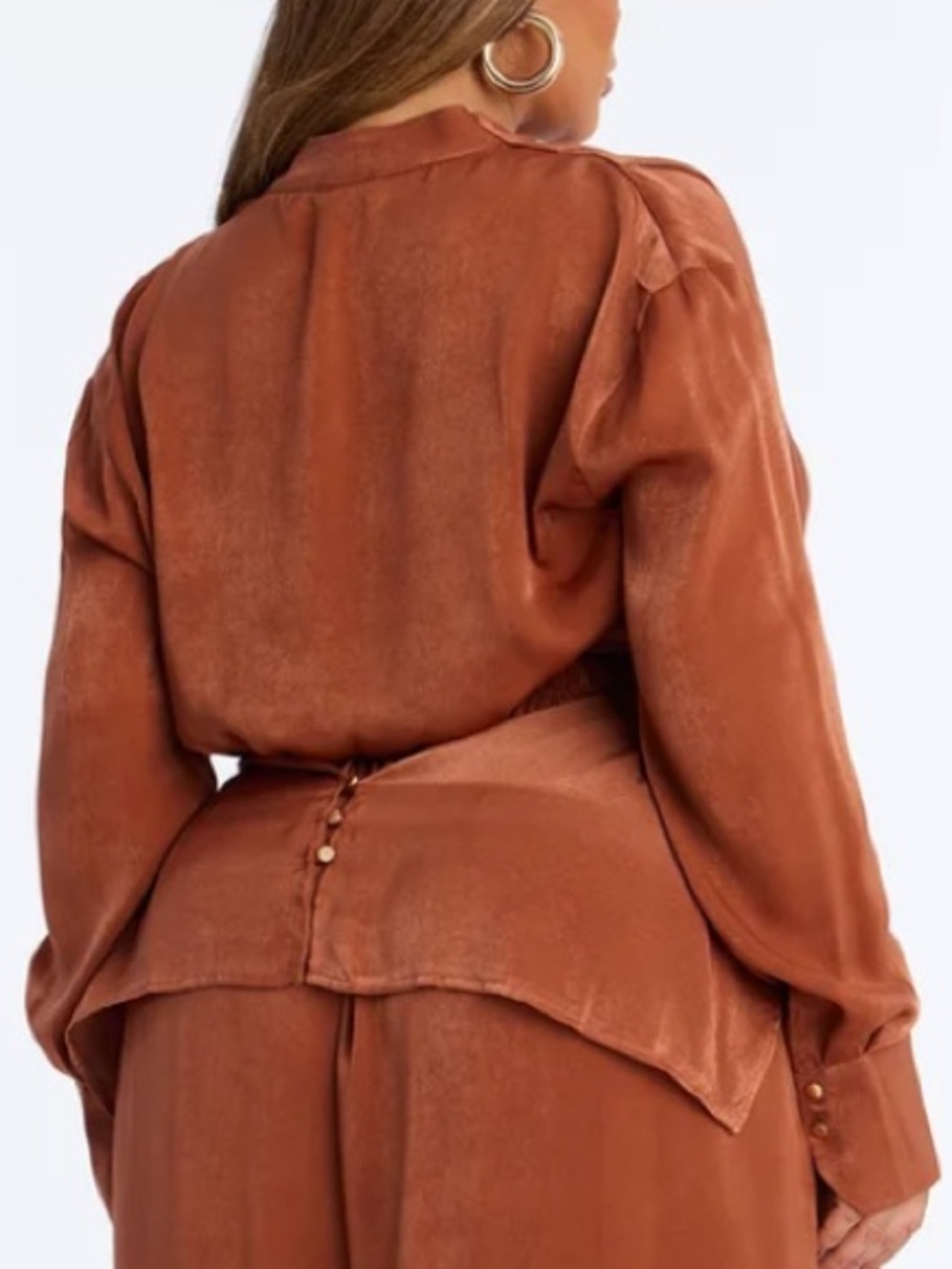 Rust Wrap-Front Top - Picture 6 of 6